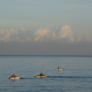 Fiskebåter av isopor. Foto: Birte H. Runde