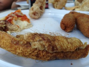 Baconcrisp med hår.